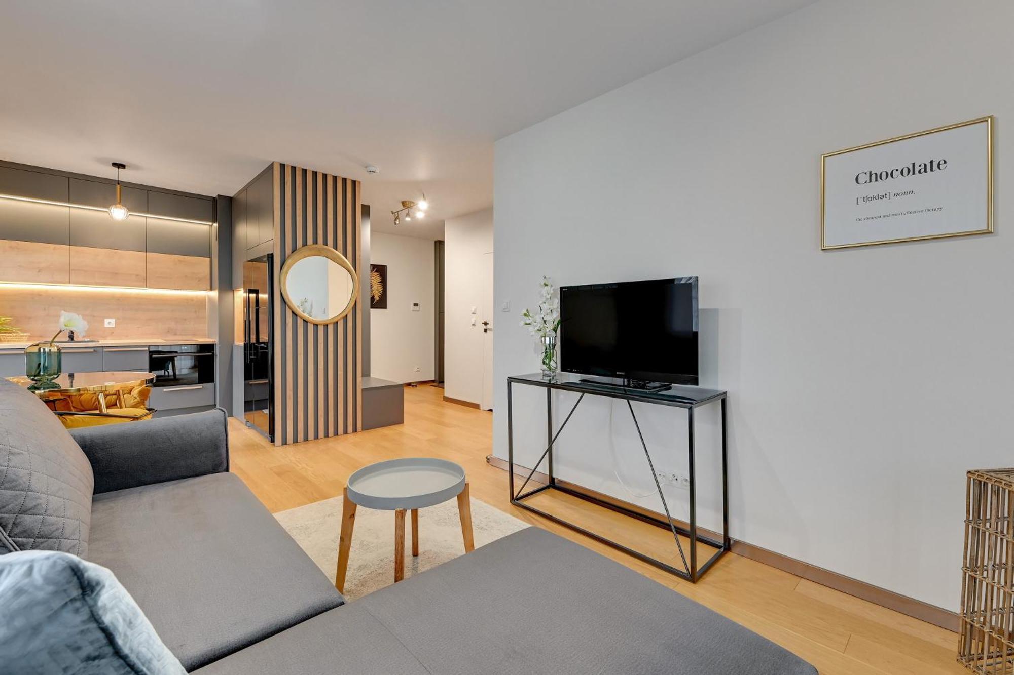 Nadmotlawie Riverside - Sauna, Gym & Parking By Downtown Apartments غدانسك الغرفة الصورة